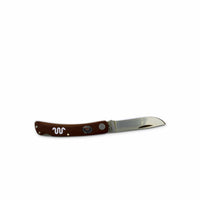 Single Blade Brown Knife W/ White 