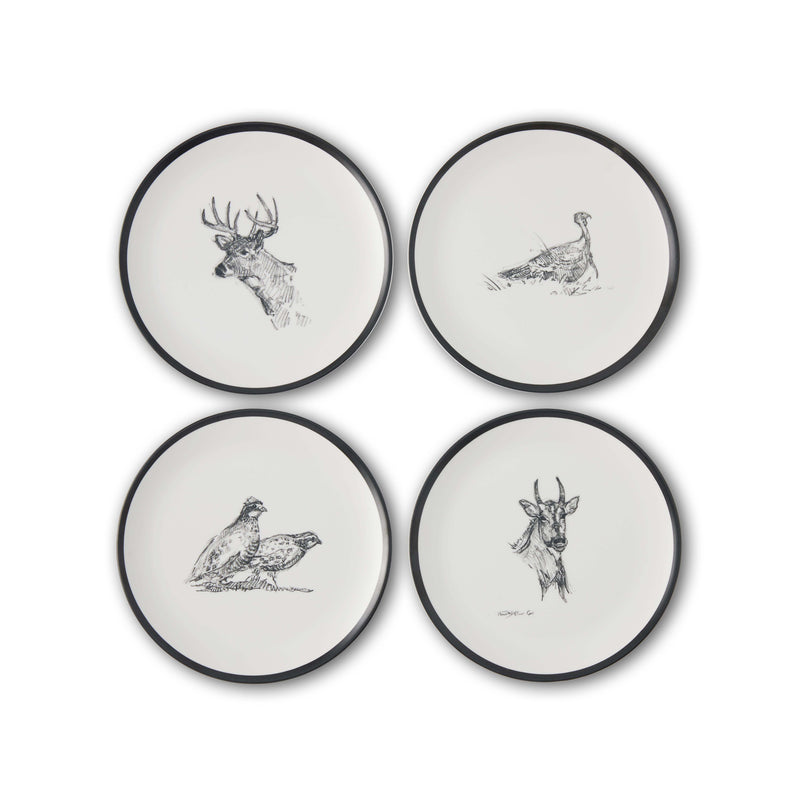 Wildlife Melamine Dessert Plate - Set of 4 | Default Title