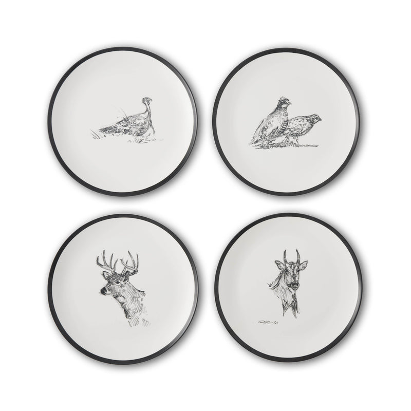 Wildlife Melamine Dinner Plate - Set of 4 | Default Title