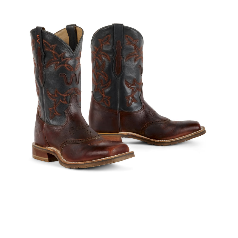 Men's Black/Brown Work Boot | BROWN / 8D Width