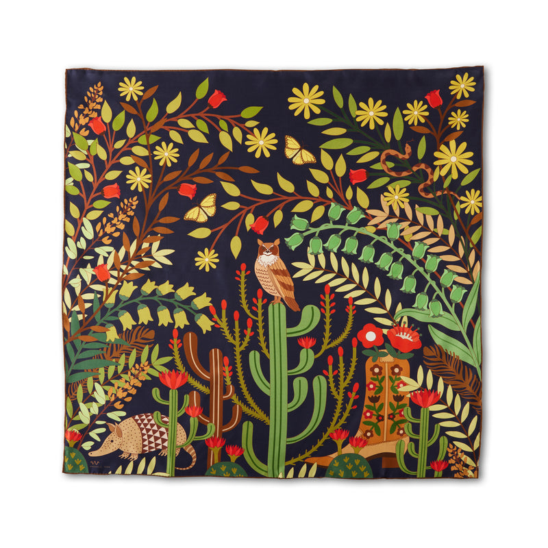 South Texas Fauna Silk Scarf | Multicolor