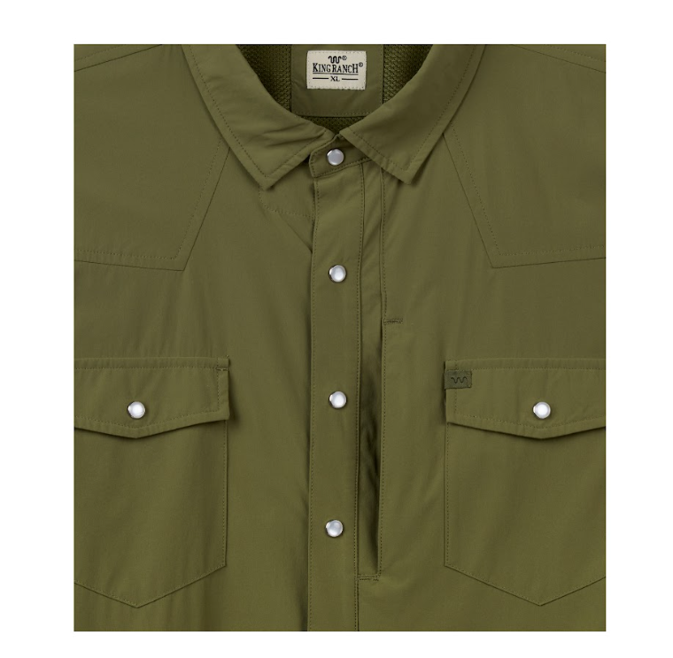 Men's Laguna Madre Short Sleeve Performance Pearl Snap Shirt