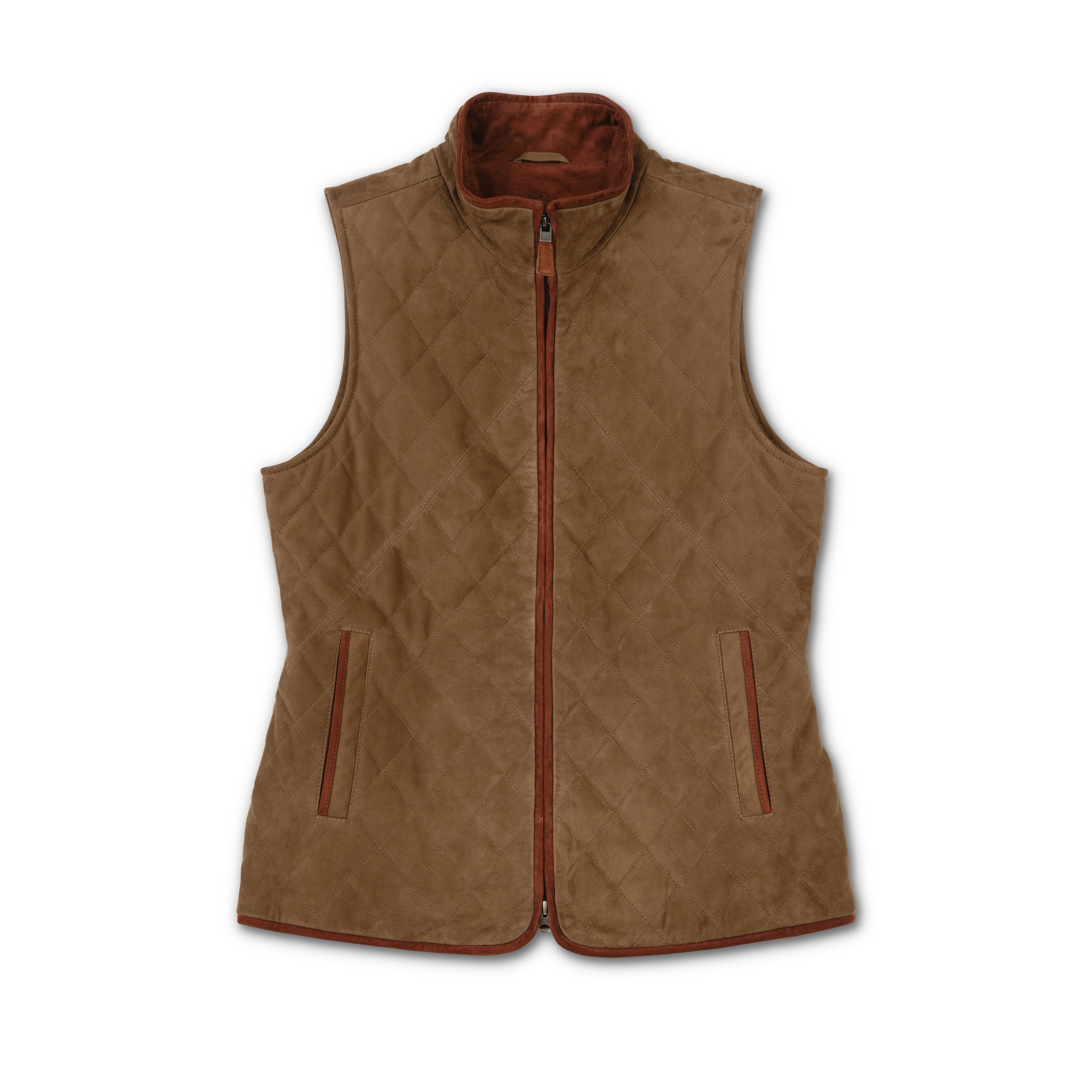 Women's Quilted Goat Suede Ranch Vest