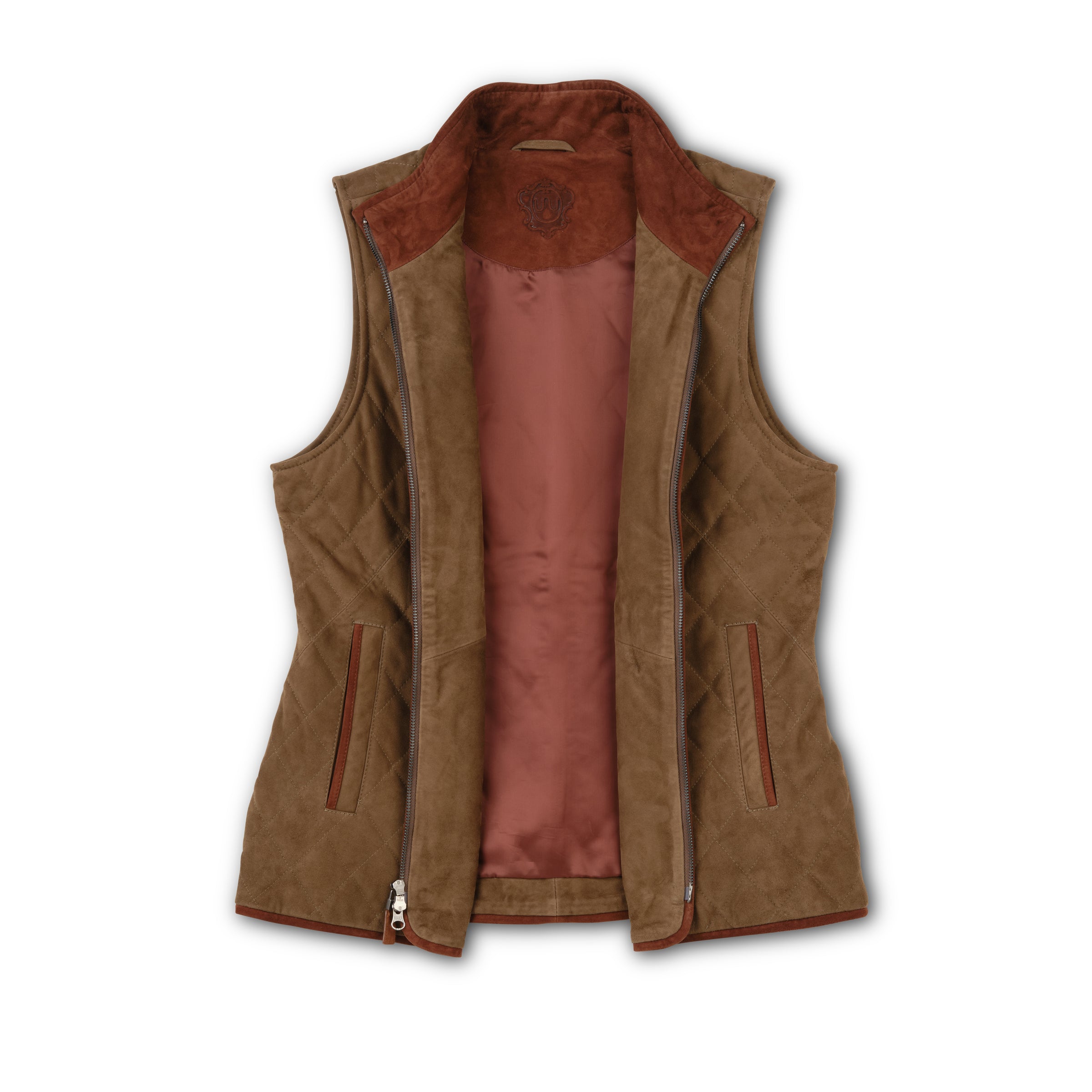 Women's Quilted Goat Suede Ranch Vest