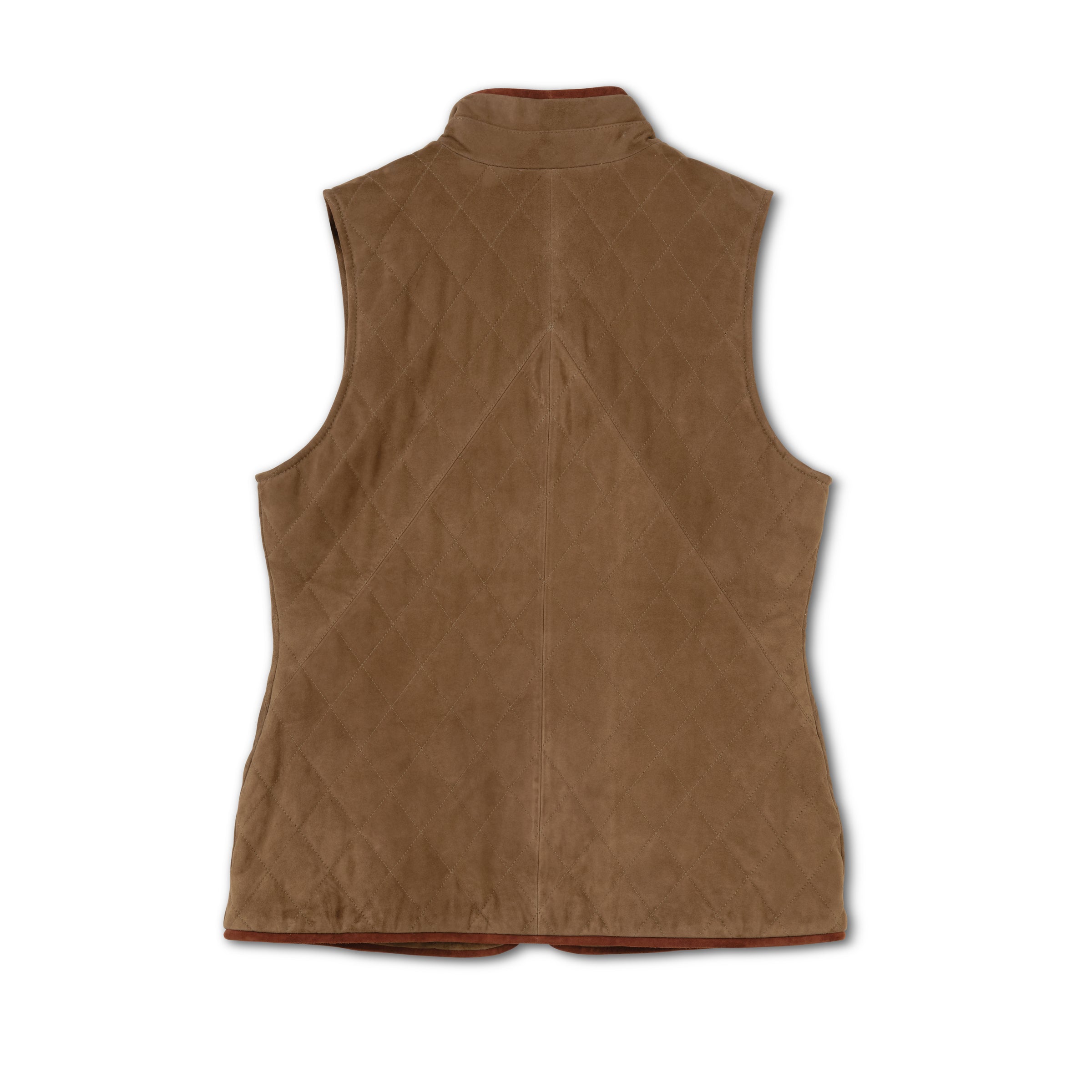 Women's Quilted Goat Suede Ranch Vest
