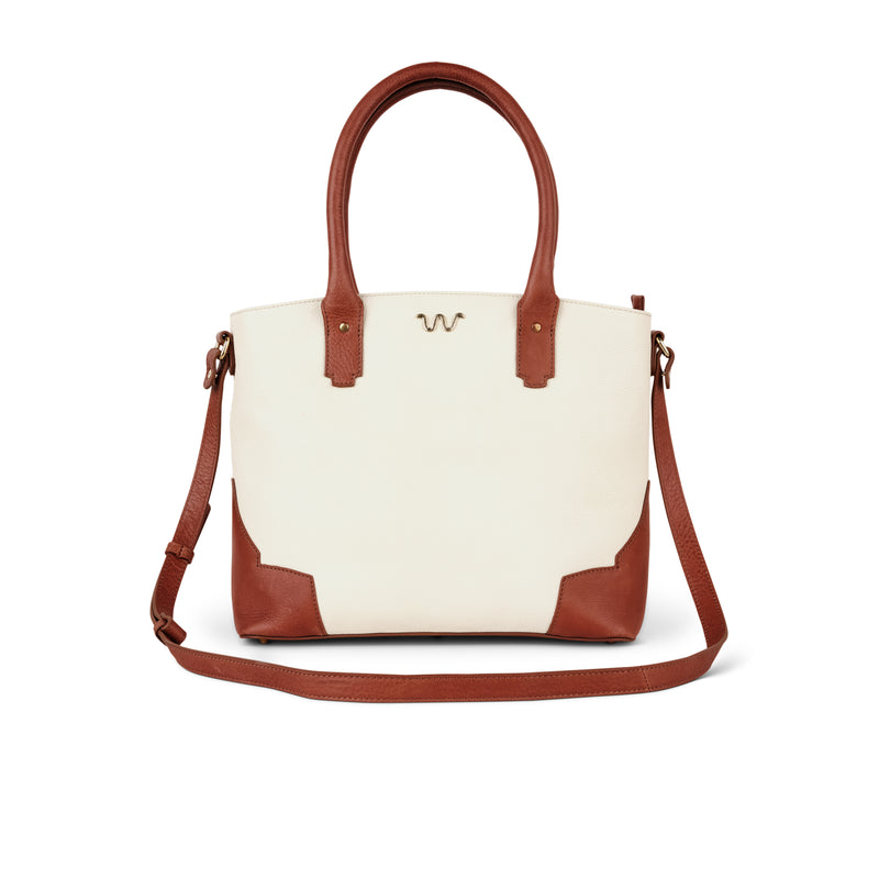 Legacy Leather Zip Tote | IVORY