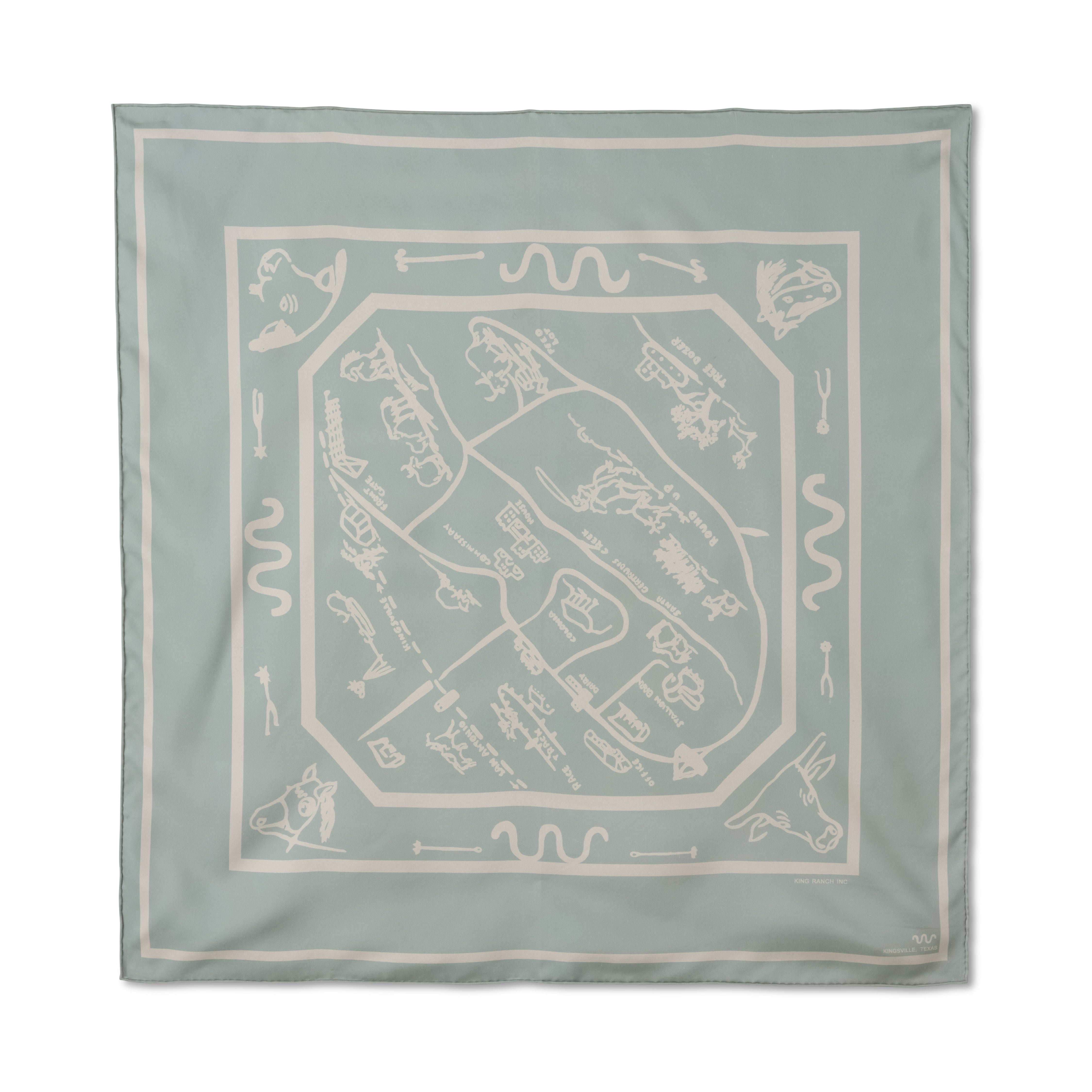 Helenita Loop Road Reversible Silk Scarf – King Ranch Saddle Shop