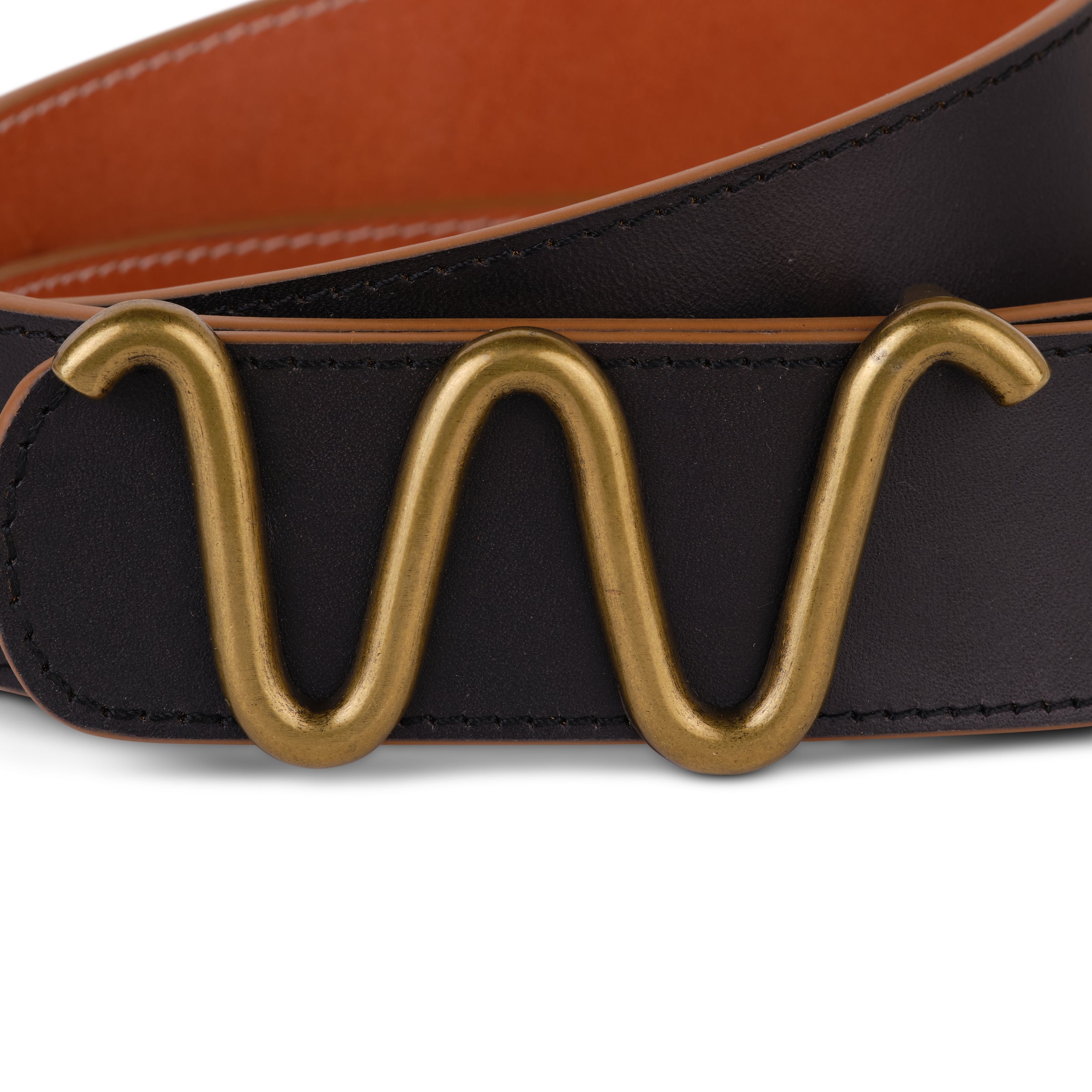 Running W Brand Belt Reversible