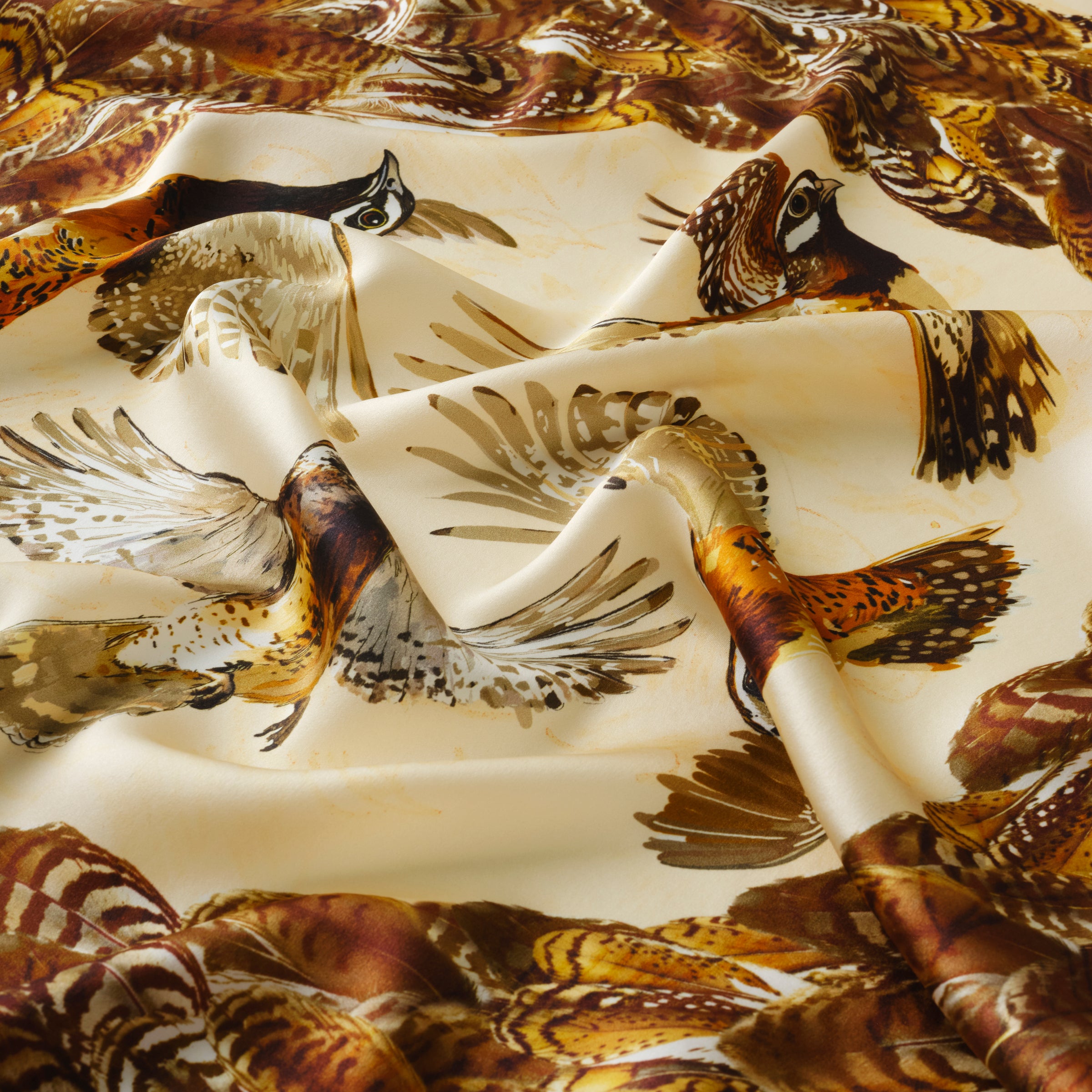 Flush Of Quail Silk Scarf