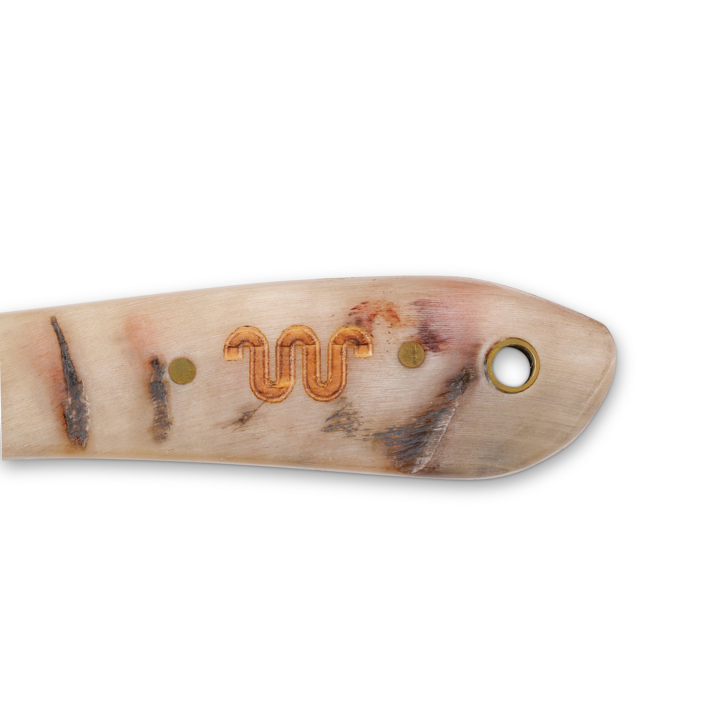 Damascus Skinner Ram Horn Fixed Blade