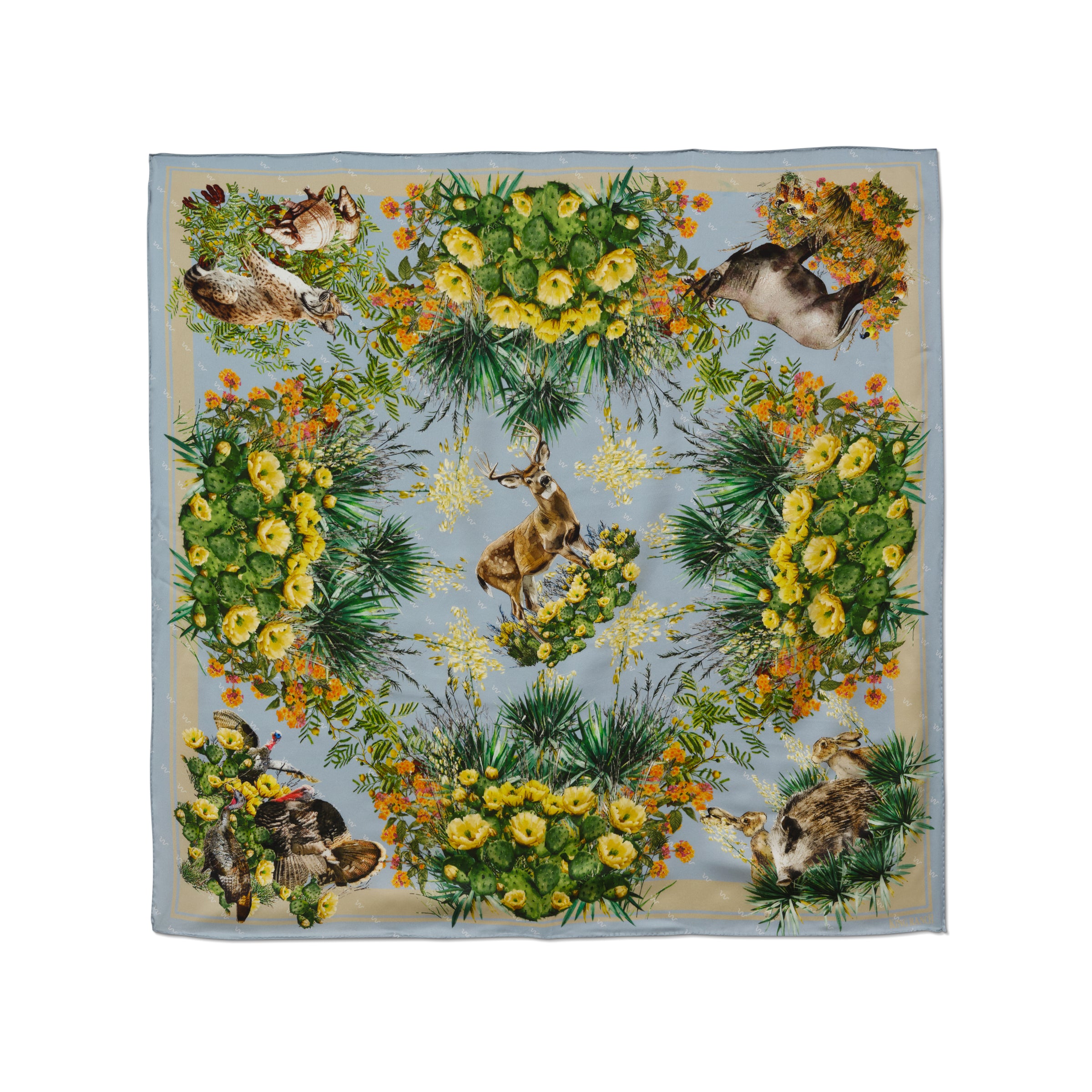 King Ranch Flora and Fauna Silk Scarf
