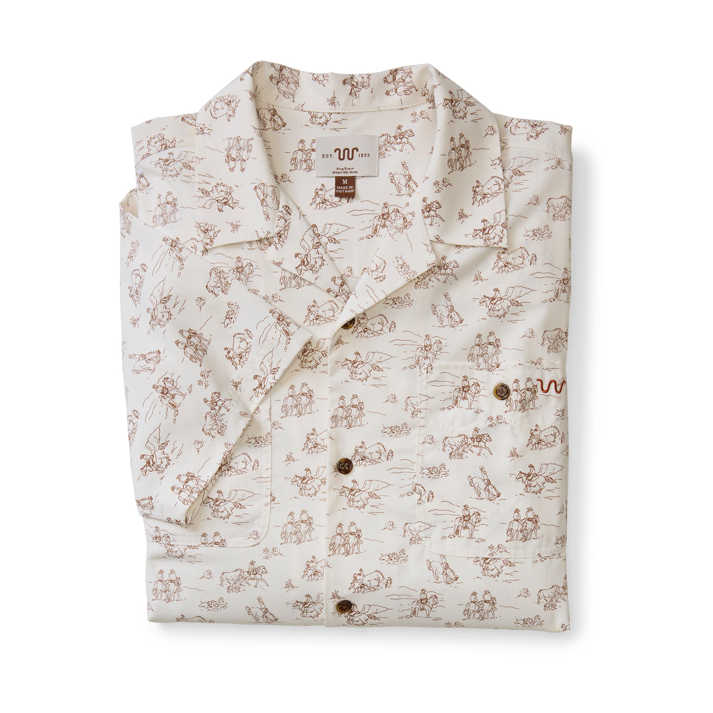 Men's Blue Norther™ Canelo Camp Shirt Cowboy Print