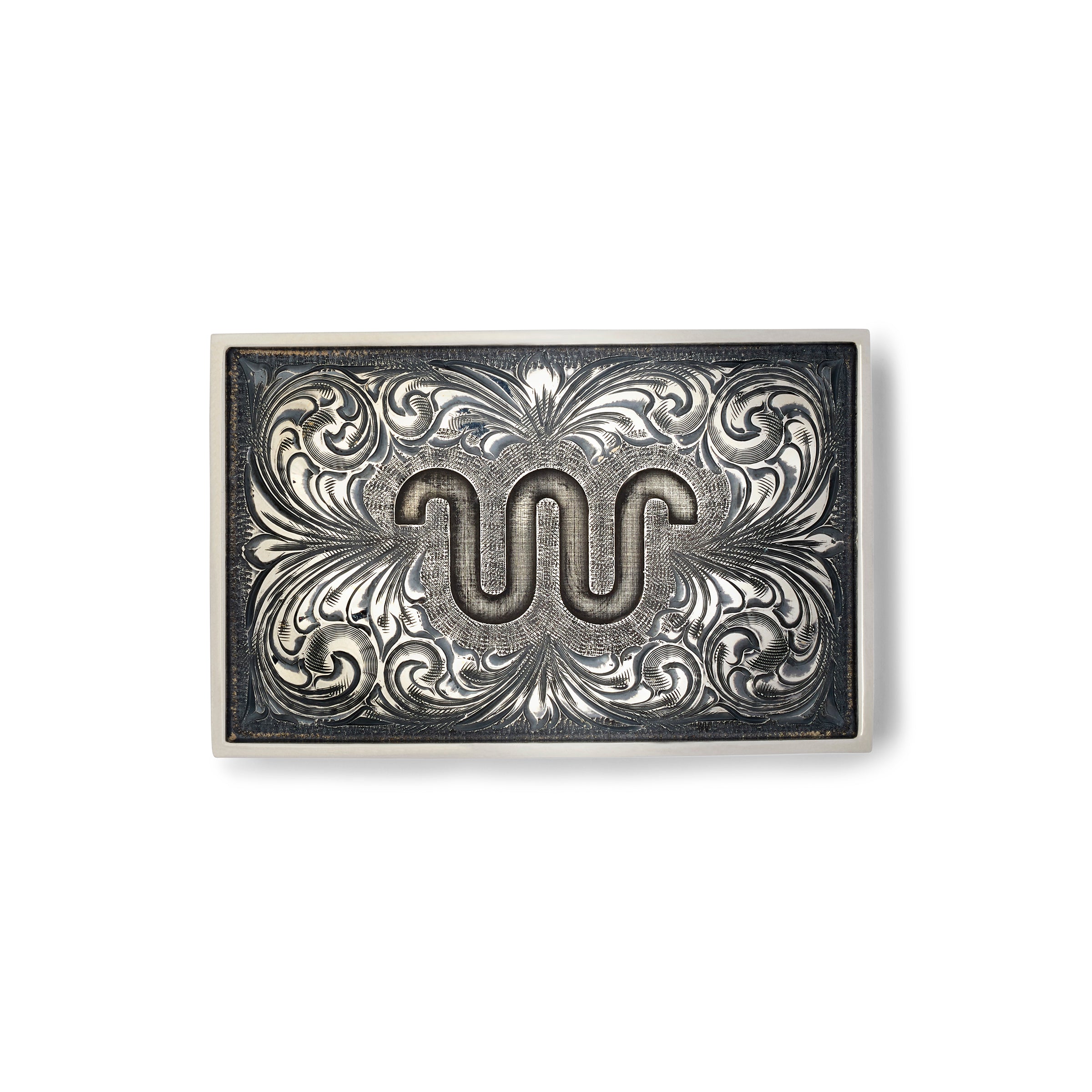 King Ranch X Clint Orms W Belt Buckle | Luxury Sterling Silver