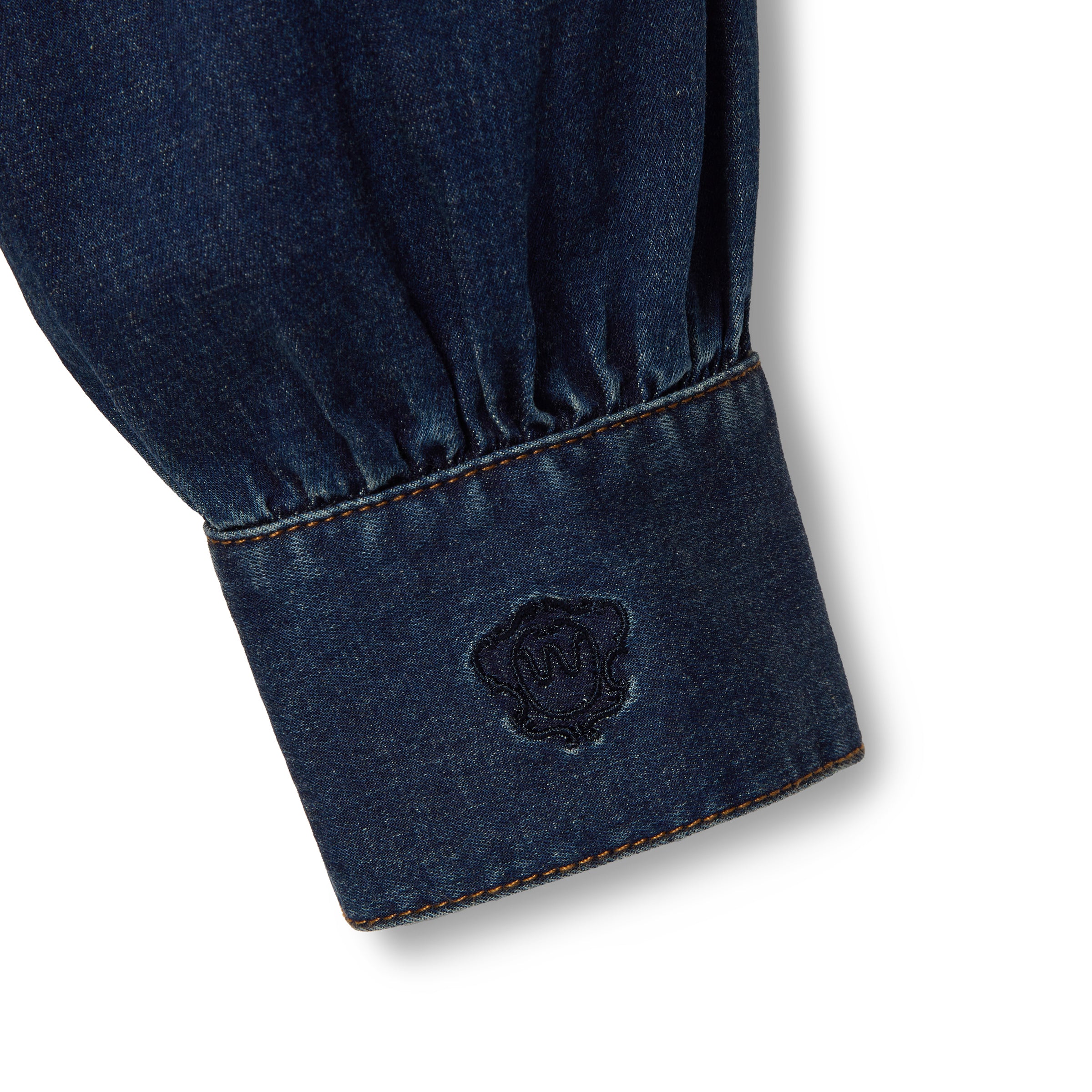 Women's Embroidered Dark Denim Shirt