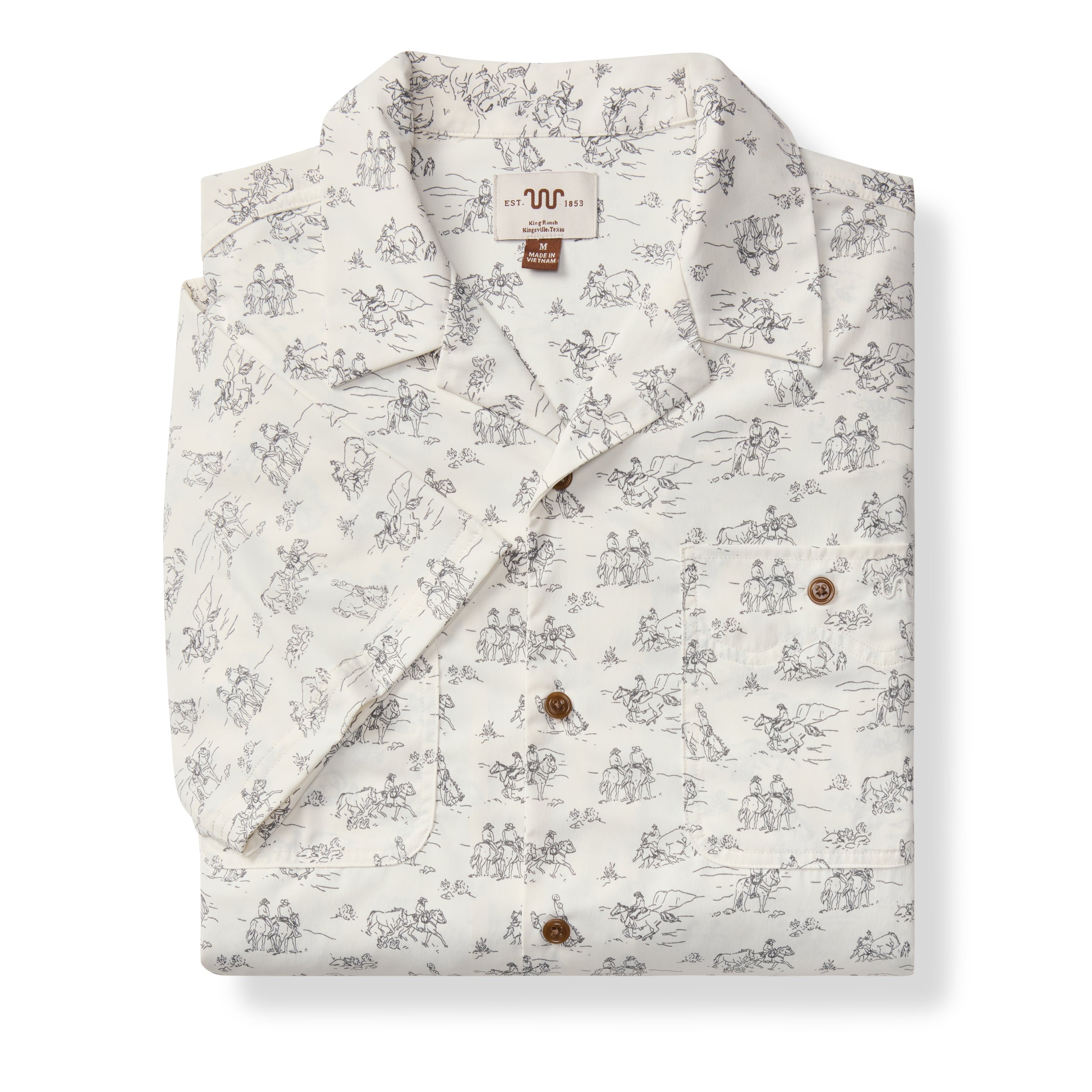 Men's Blue Norther® Canelo Camp Shirt, Cowboy Print