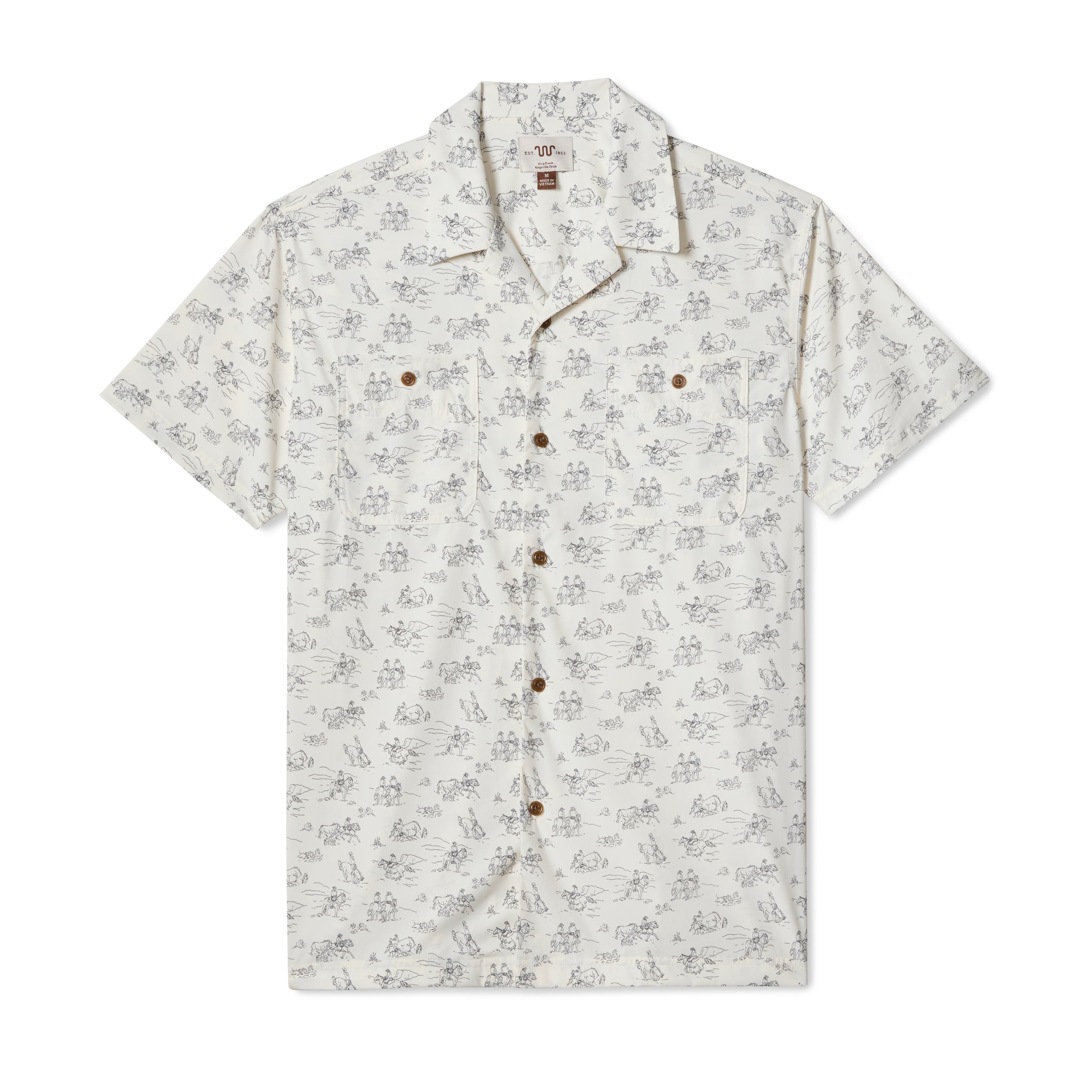 Men's Blue Norther® Canelo Camp Shirt, Cowboy Print