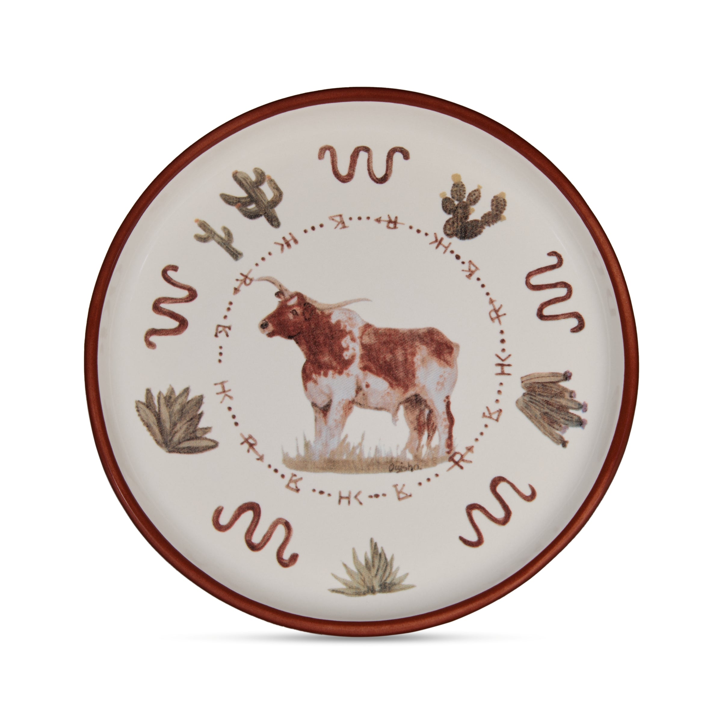 Running W Longhorn Plate