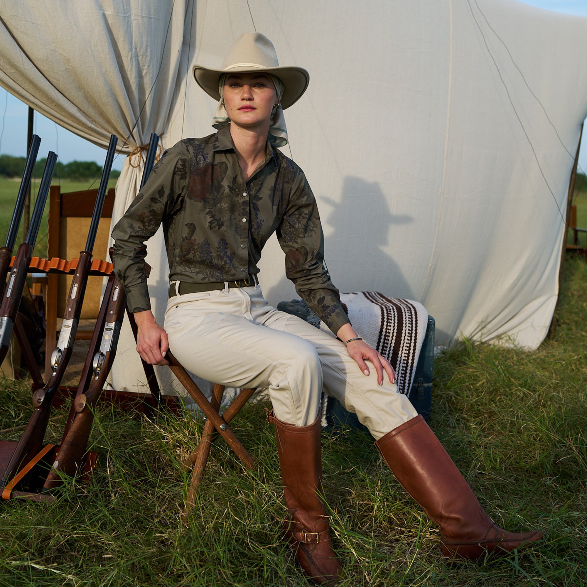 Women's Printed Texas Flora Shirt