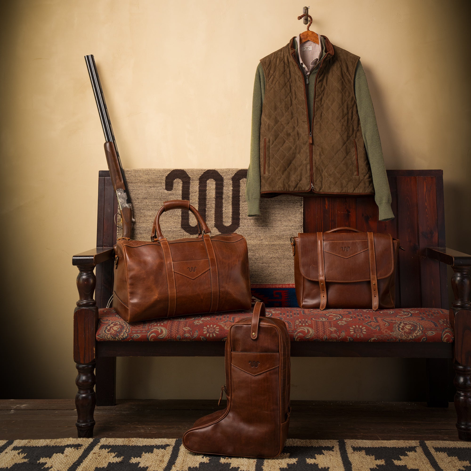 Men's Goat Suede Quilted Ranch Vest