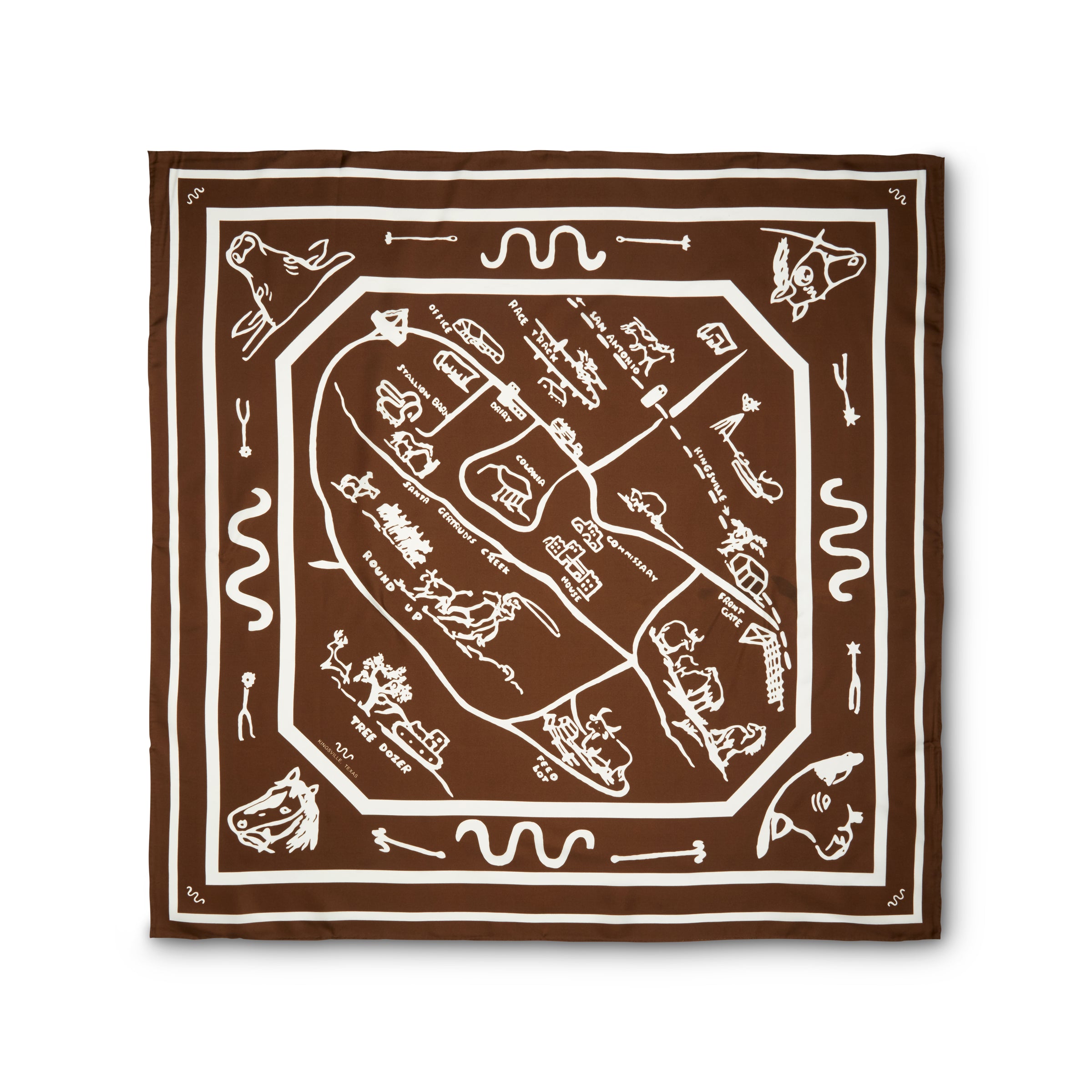 Loop Road Silk Scarves 36 X 36