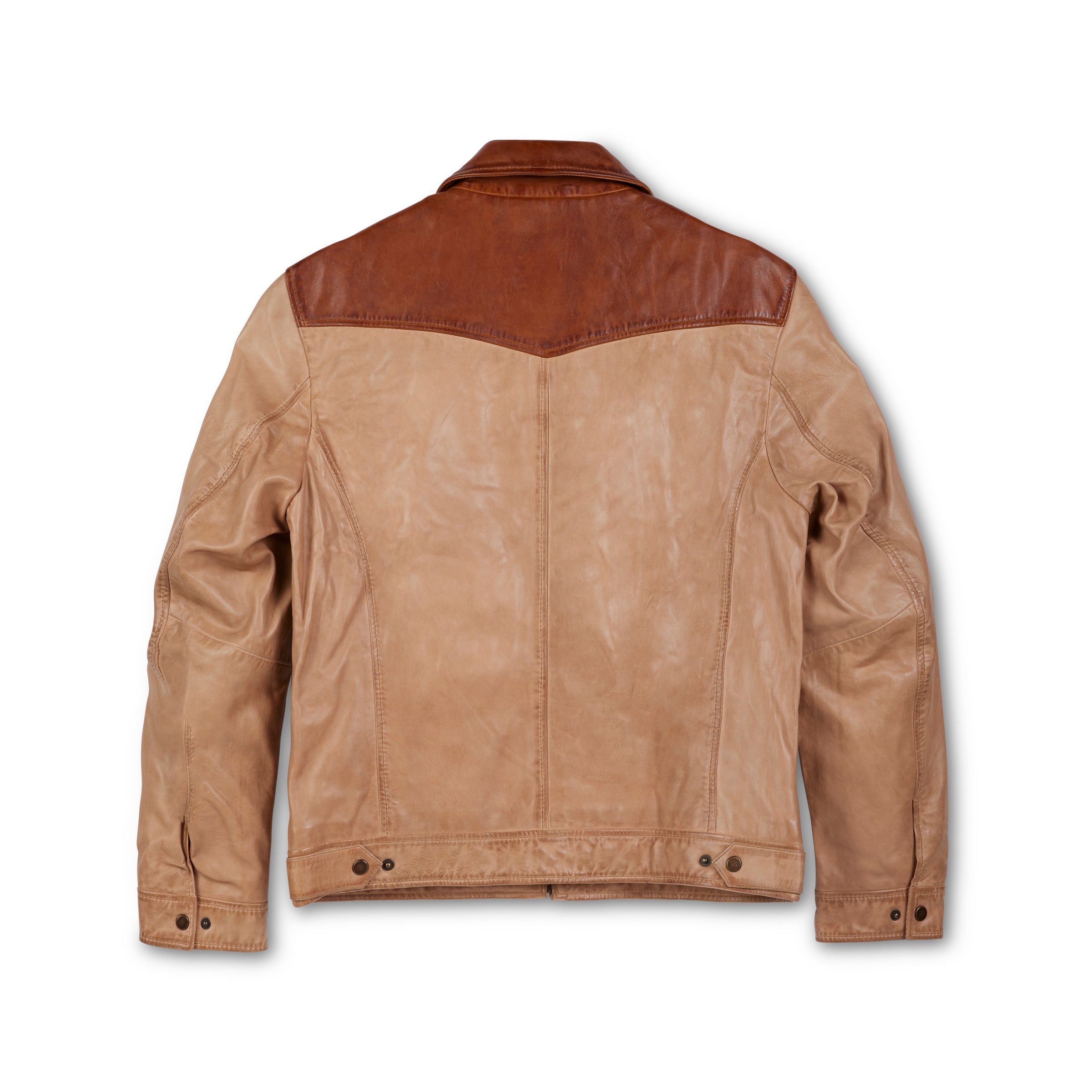 Men's Western Two-Tone Leather Jacket