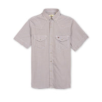Men's S/S Two tone Grid Western Collar Shirt