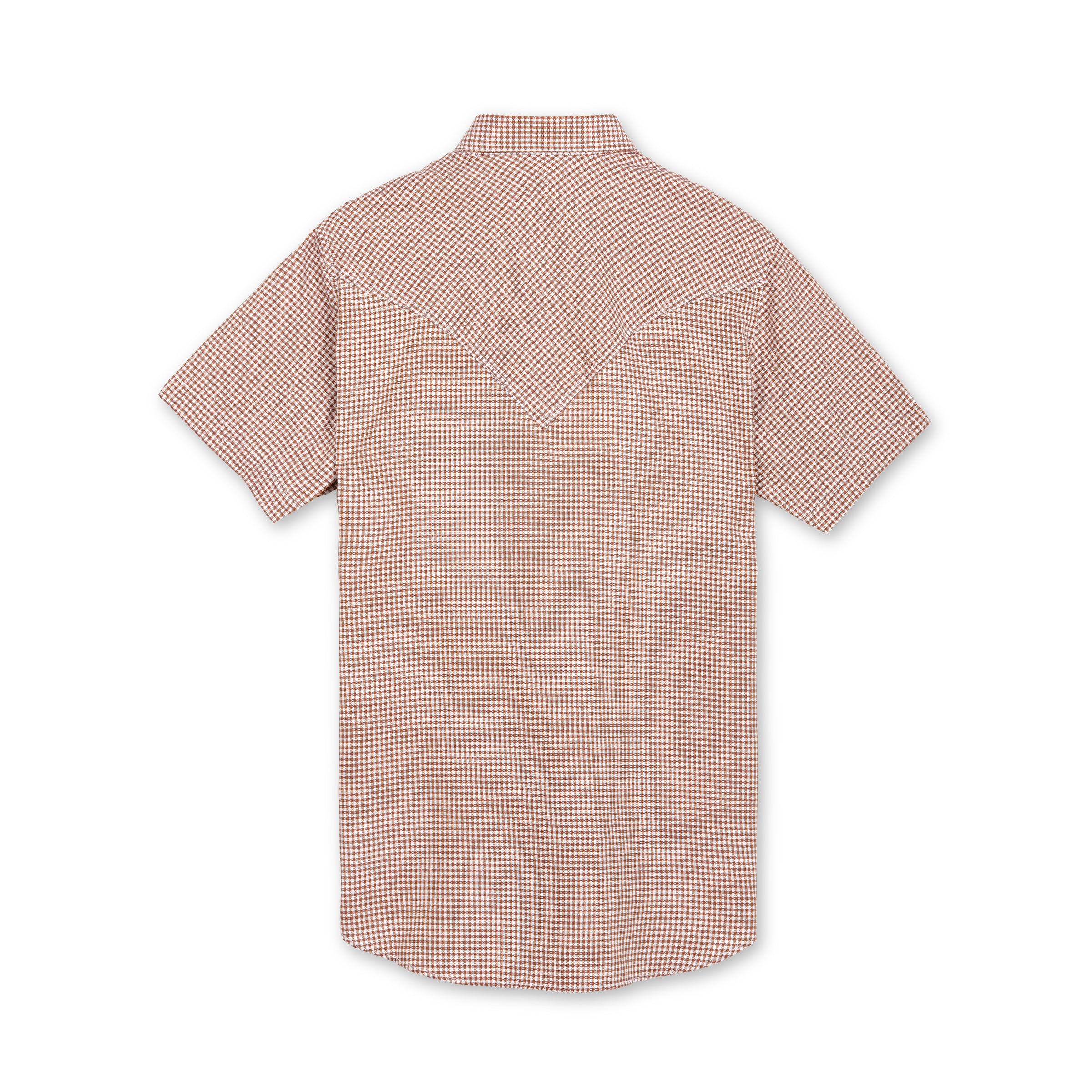 Men's S/S Two tone Grid Western Collar Shirt