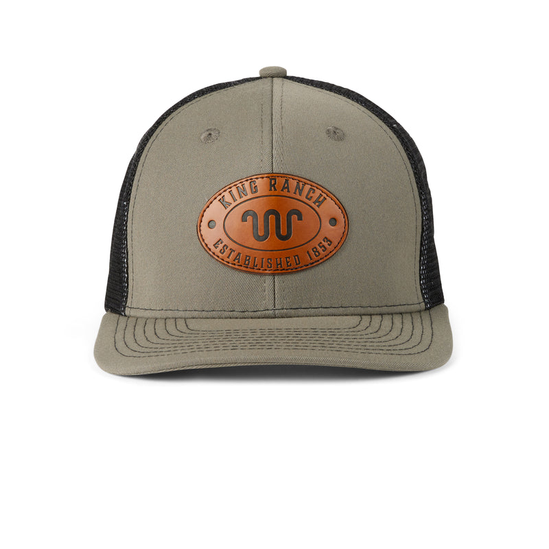 Running W Leather Patch Cap | OLIVE