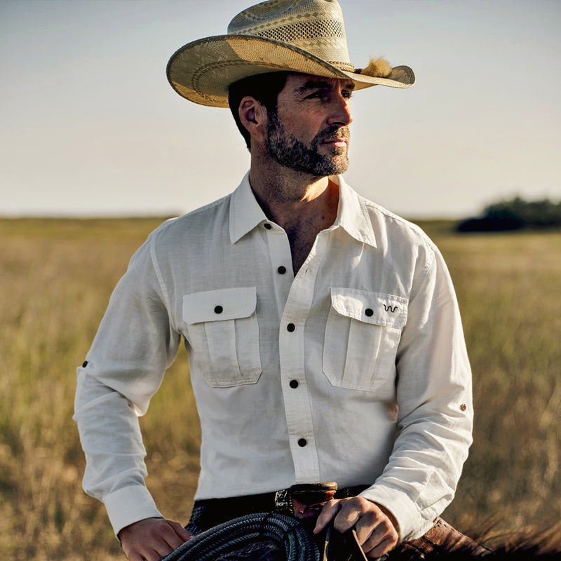 Men's Linen Utility Shirt | lifestyle