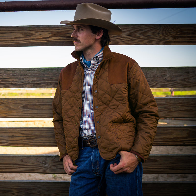 Men's Quilted Ranch Jacket | BROWN / Small