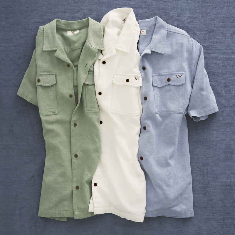 Men's Textured Camp Shirt | lifestyle