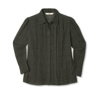 Women's Plaid Ruffle Shirt