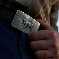 King Ranch X Clint Orms Bull Belt Buckle