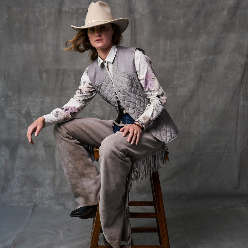 Women's Quilted Ranch Vest | OWL GREY / Extra Small