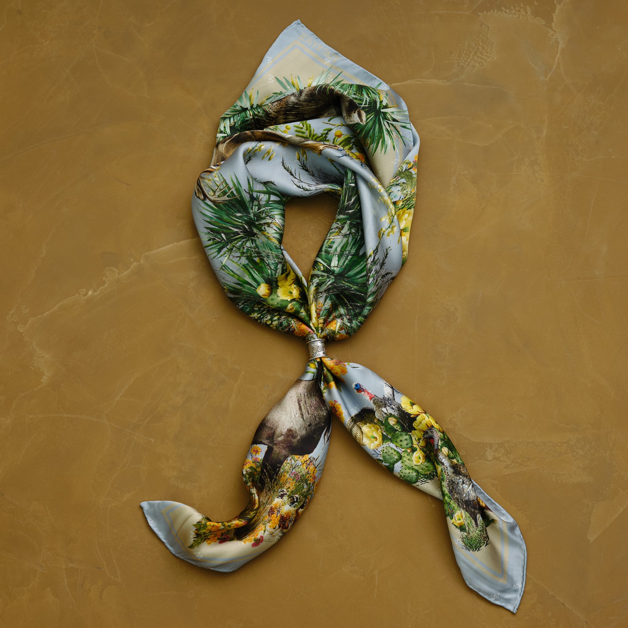 King Ranch Flora and Fauna Silk Scarf