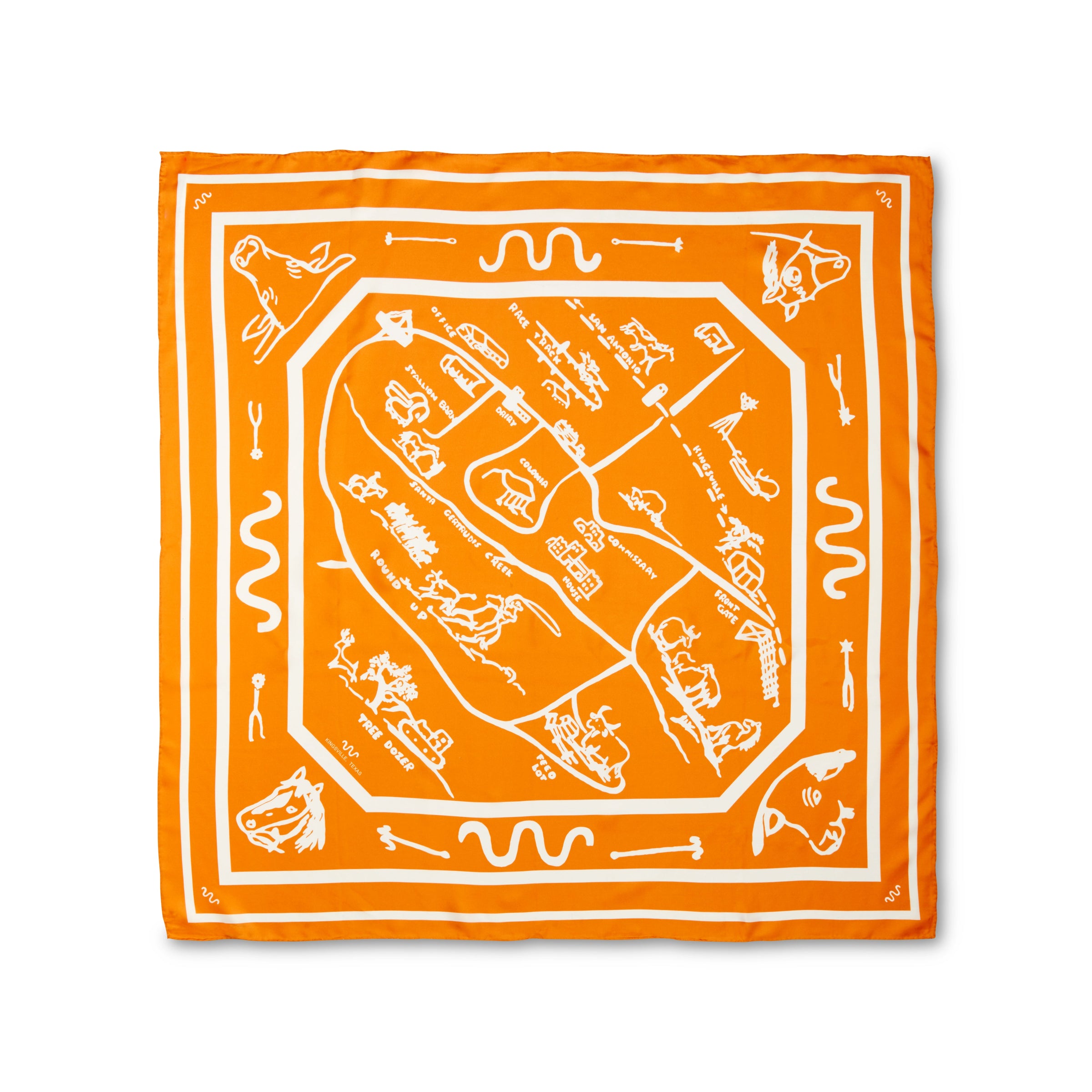 Loop Road Silk Scarves 36 X 36