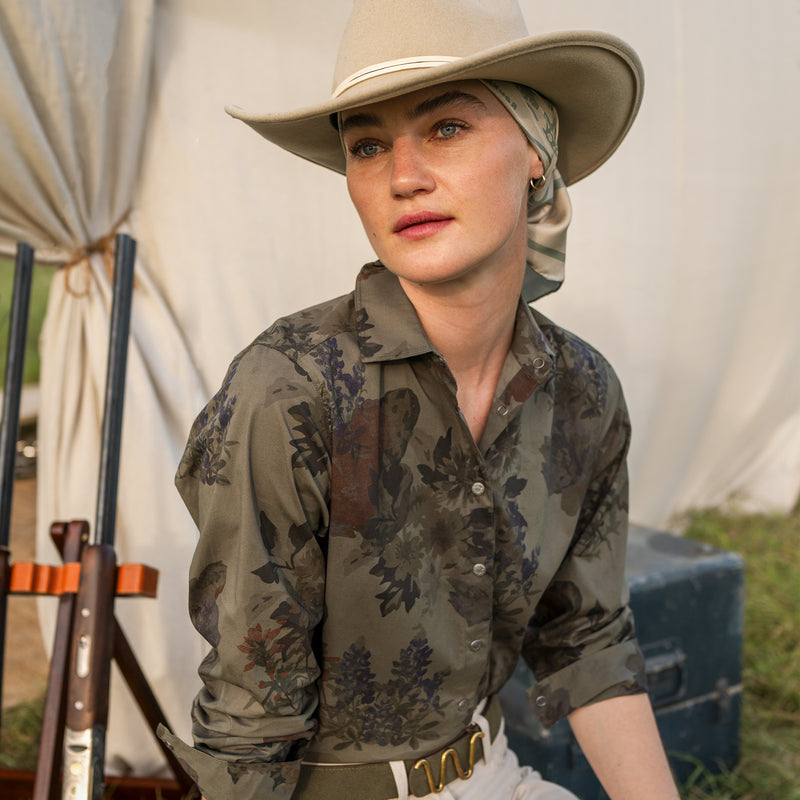 Women's Printed Texas Flora Shirt | lifestyle