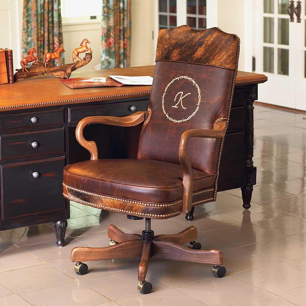 Personalized Desk Chair – King Ranch Saddle Shop