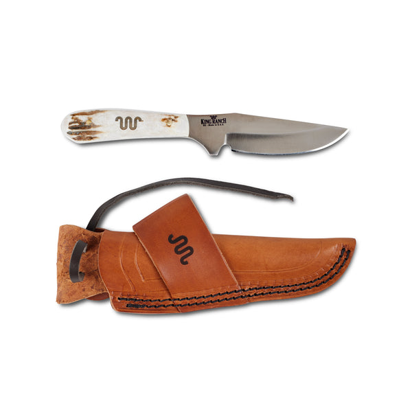 Elk Skinner Knife W/W KR Logo & Lth Sheath – King Ranch Saddle Shop