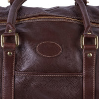 Leather Zipper Top Duffle Bag - Standard