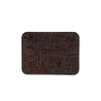 Vintage Tooled Leather Card Wallet