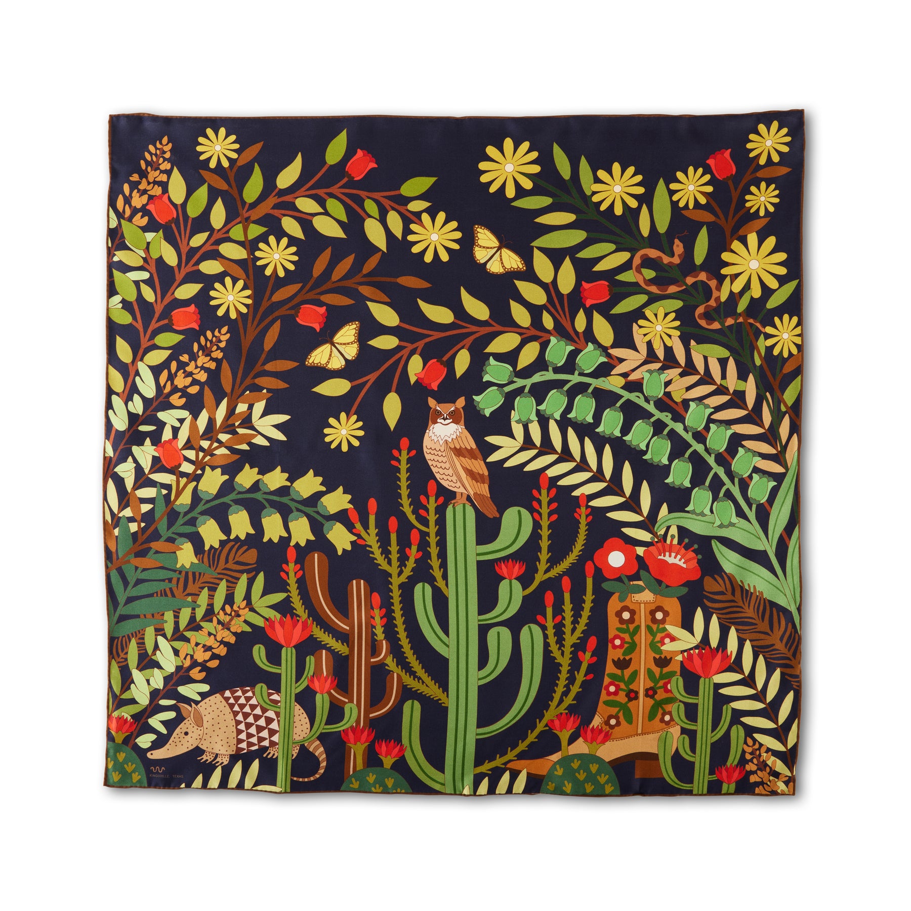 South Texas Fauna Silk Scarf – King Ranch Saddle Shop