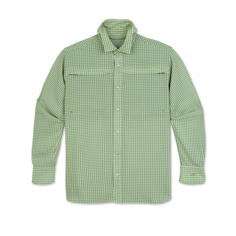 Men's Micro Plaid Bay Shirt | SAGE / Small