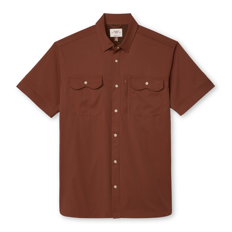Men's Blue Norther™ Short Sleeve Tech Shirt | KING RANCH BROWN / Small