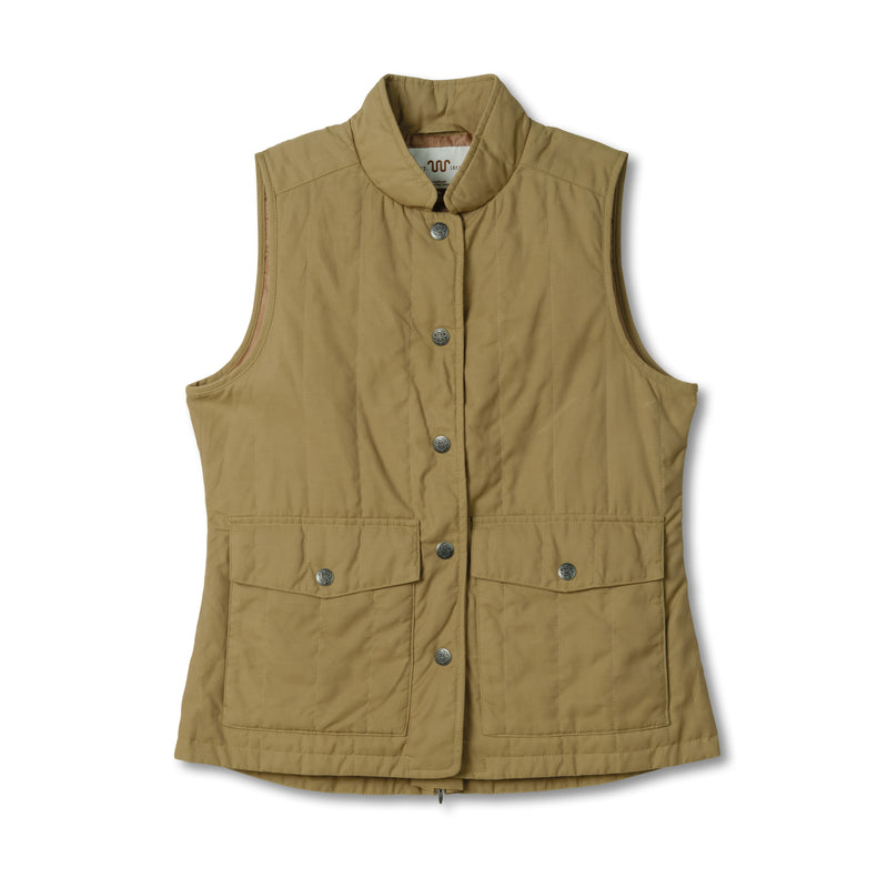 Women's Quilted Chore Vest | TAN / Extra Small