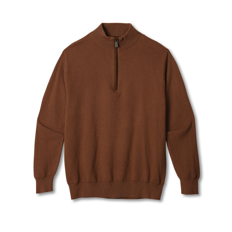 Men's Main House Heathered Quarter Zip | KING RANCH BROWN / Small