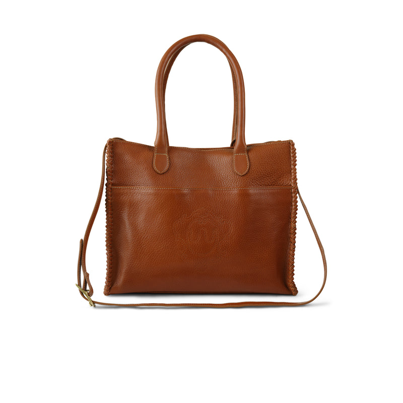 Whipstitch Tote | SADDLE TAN