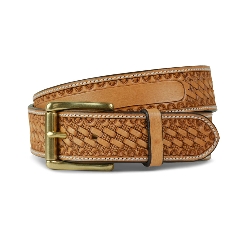 Basketweave Belt | SADDLE TAN / 30