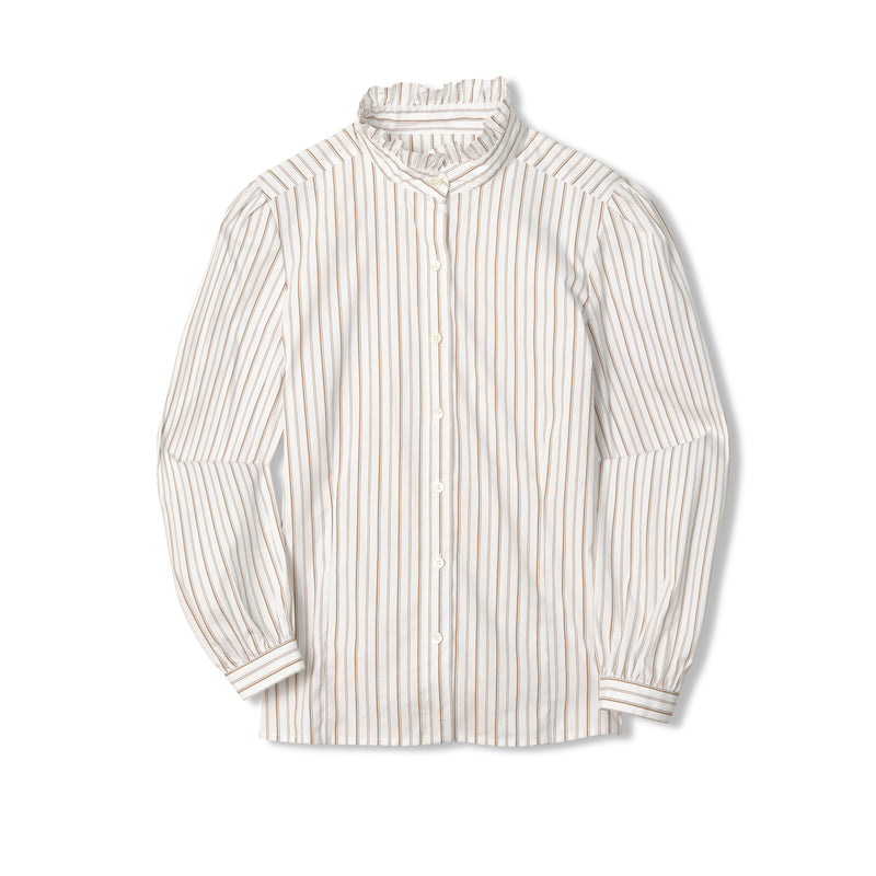 Women's Stripe Field Shirt | WHITE / Extra Small