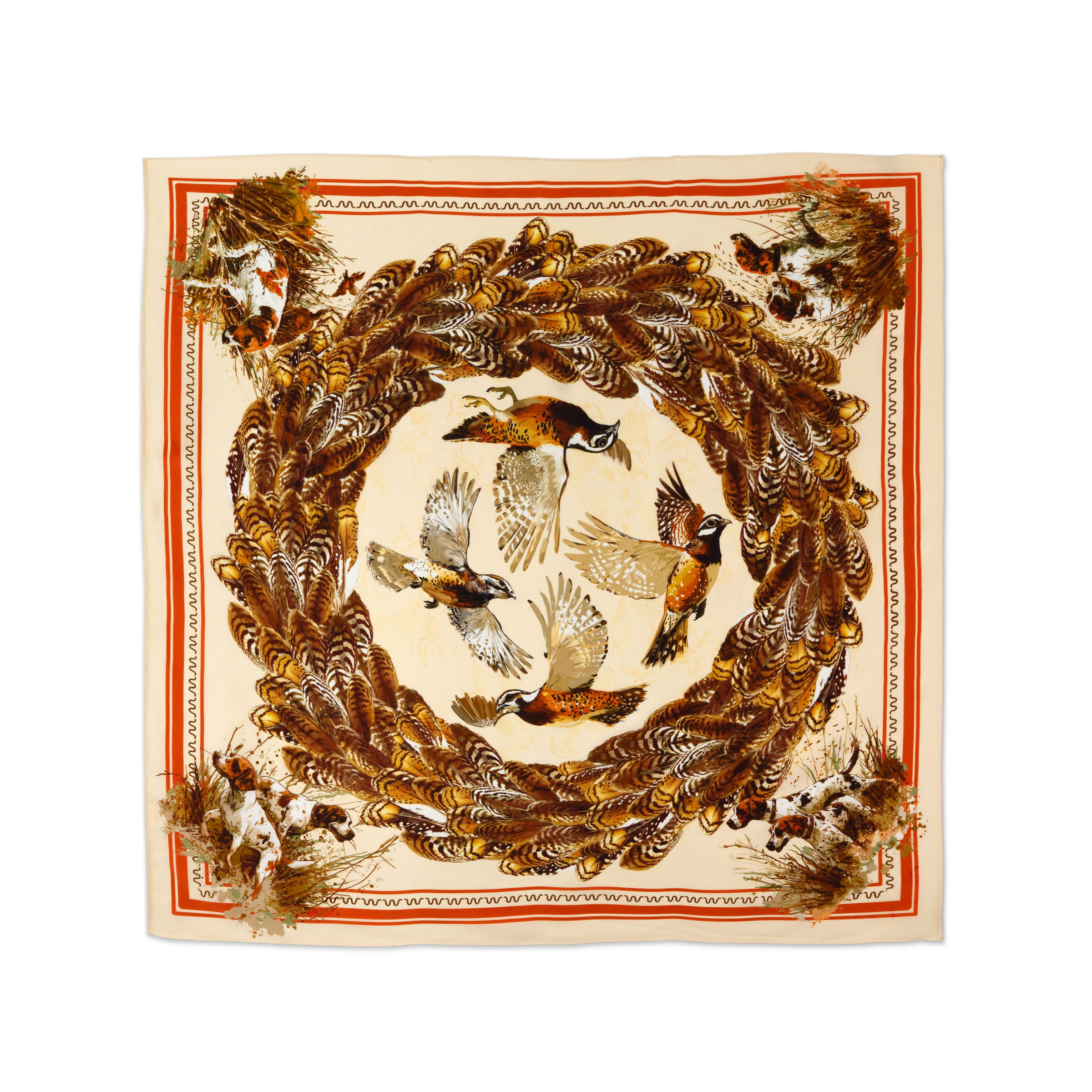 Flush Of Quail Silk Scarf